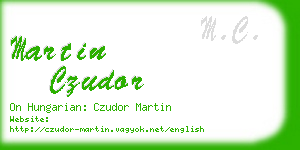 martin czudor business card